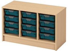 Skříňka s kontejnery - OPTIMA - S - 12 malých kontejnerů (více barev)