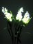 Umělá květina - Arum sada bílá, s bílými LED diodami, 85 cm