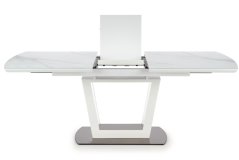 Rozkládací stůl - BLANCO - Bílý mramor/ Bílá