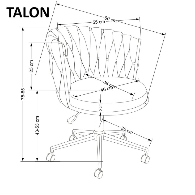 Křeslo TALON (Šedá)