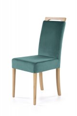 Židle CLARION (Emerald / Medový dub)