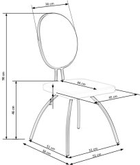 Jídelní židle - K297 - Šedá/ Chrom