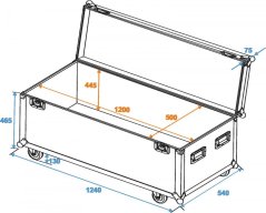 Univerzální Case Profi 120x50x50cm s kolečky