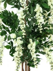 Umělá květina - Vistárie, bílá, 150 cm