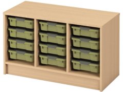 Skříňka s kontejnery - OPTIMA - S - 12 malých kontejnerů (více barev)