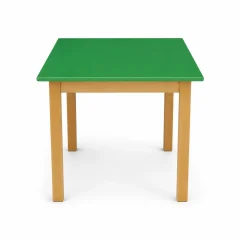 Dětský stůl BUK čtverec - přírodní + barevná deska