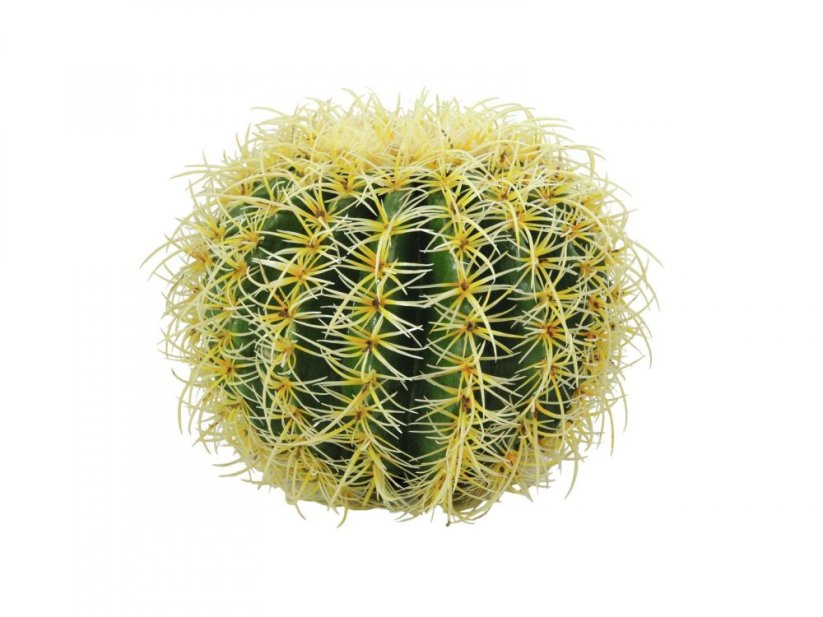 Umělá květina - Kulatý zlatý kaktus, 27 cm