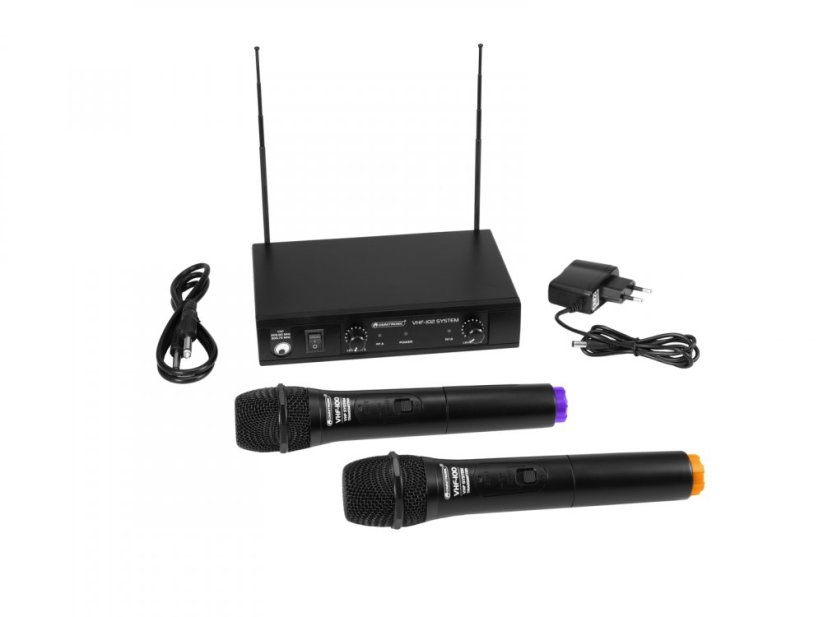 Omnitronic VHF-102, 2-kanálový bezdrátový mikrofonní set 212.35/200.10 MHz