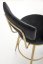 Barová židle - H115 - Černá/ Zlatá