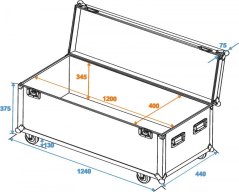 Univerzální Case Profi 120x40x40cm s kolečky