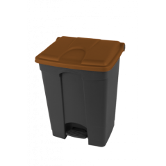 Nášlapný koš 70L - hnědé víko