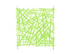 Paraván, vzor tyčinky, 29 x 29 cm, sada 4ks, zelená