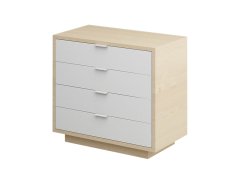 Komoda, bříza/bílá (EXCLUSIVE)