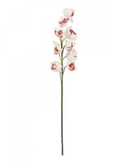 Umělá květina - Orchidej větvička, bílo-růžová, 90 cm