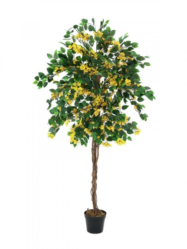 Umělá květina - Bougainvillea žlutá, 150 cm