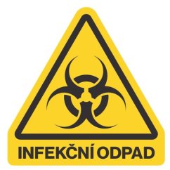 Samolepka infekční odpad 250x250 mm