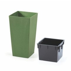 Čtvercový květináč ECO square 37 l / 91,5 l - zelená