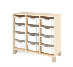 Skříň s 12 boxy bílá FRESH (modul 9)