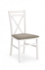 Židle DARIUS (Bílá / Světle hnědá)
