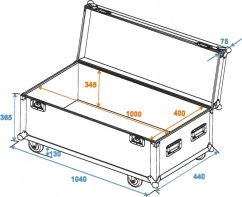 Univerzální Case Profi 100x40x40cm s kolečky