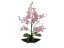 Umělá květina - Orchidej aranžmá s květináči, růžová, 60 cm.