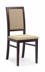 Židle SYLWEK (Tmavý ořech / Béžová)