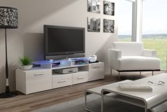 Televizní stolek-  EVORA RTV- Bílý