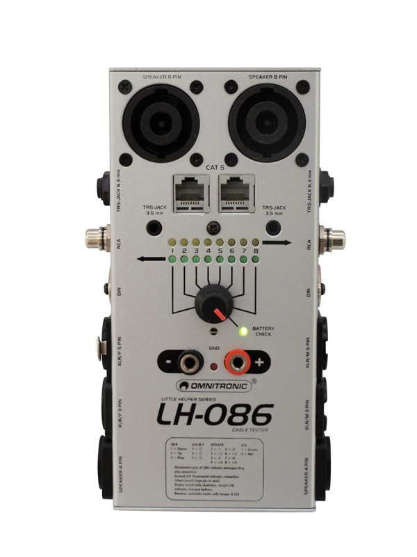 Omnitronic LH-086, kabelový tester