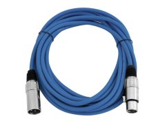 Kabel MC-50 XLR samec - XLR samice, modrý, 5m