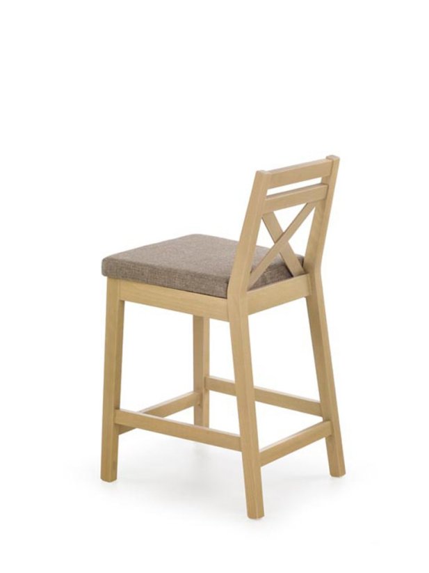 Barová židle nízká- BORYS - Dub Sonoma