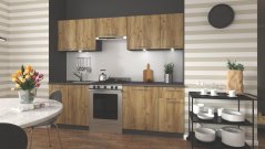 Kuchyňská sestava - DARIA - Antracit/ Řemeslný dub