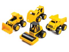 Sada aut: Buldozer, rypadlo, silniční válec, stavební vozidlo