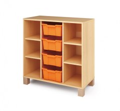 Skříň s policemi a boxy FRESH (modul 8)