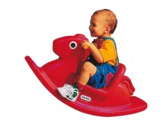 Červený houpací kůň