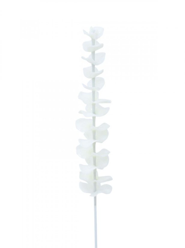 Umělá květina - Eukalyptus bílý - křišťálový, 81 cm, 12 ks