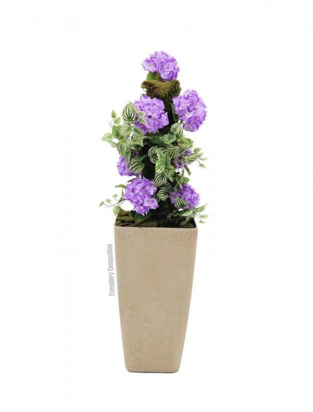 Umělá květina - Hortenzie větvička levandulová, 76 cm