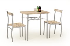 Jídelní stůl+ 2 židle- LANCE- Dub sonoma
