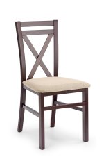 Židle DARIUS (Tmavý ořech / Béžová)