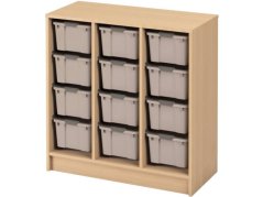 Skříňka s kontejnery - OPTIMA - L - 12 velkých kontejnerů (více barev)