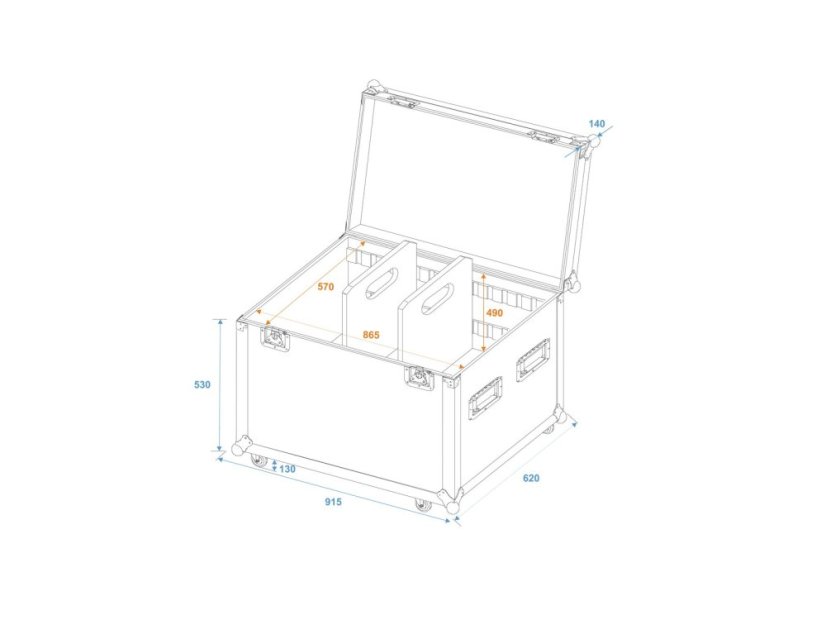 Universal tour case Profi 90cm, s kolečky