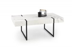 Konferenční stolek- BLANCA- Bílý mramor/ Černý