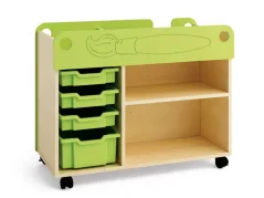 Vozík na výtvarnou výchovu bez pomůcek (plastové boxy)