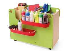 Vozík na výtvarnou výchovu včetně pomůcek (plastové boxy)