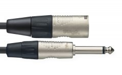 Stagg NAC3PXMR, propojovací kabel XLR zástrčka - Jack 6,3 mm mono, 3m