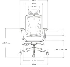 Ergonomická kancelářská židle OAMA ERGO šedá, pro vysoké postavy