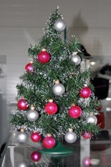 Vánoční dekorační ozdoby, 3,5 cm, modrá metalíza, 48 ks