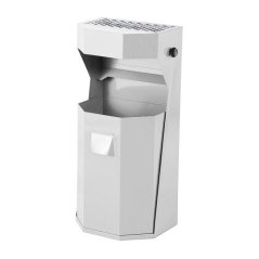 Koš s popelníkem - šedý 50L