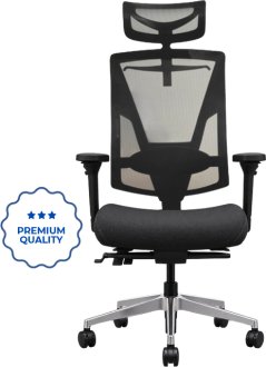 Ergonomická kancelářská židle OAMA ERGO černá, vysoké postavy