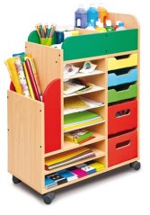 Vozík na výtvarnou výchovu a pomůcky