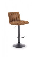 Barová židle- H89- Černá/ Hnědá
